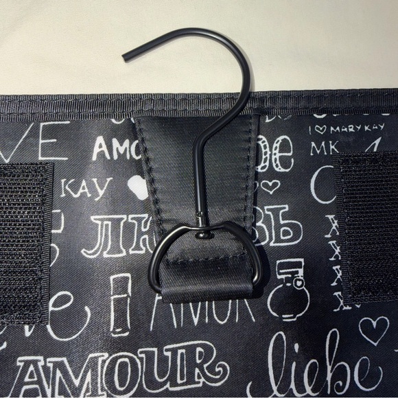 Mary Kay Love Script Roll up Travel Makeup Pouch in Black and White - Picture 8 of 8